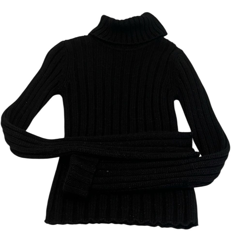 Club Monaco size M long sleeve ribbed alpaca sweater with silver threads EUC